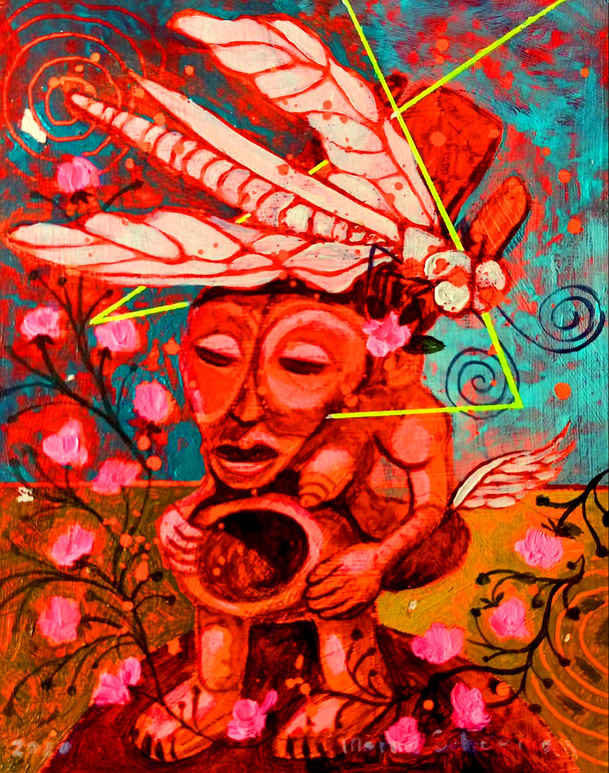 Marna Schoeman - Still life with carved Nigerian figure
